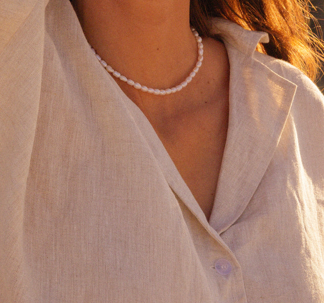SAHARA 3MM/ 6MM PEARL NECKLACE